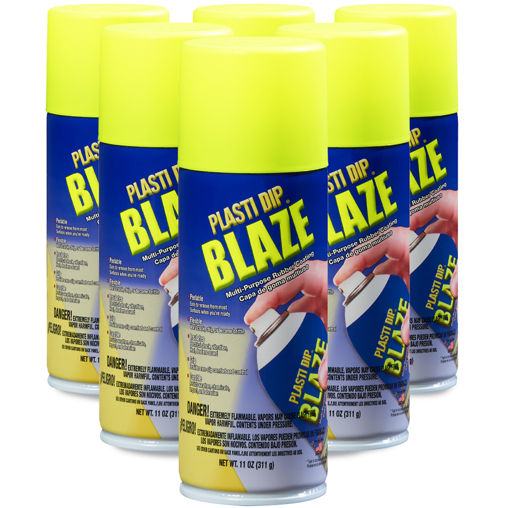 11-oz Plasti Dip Spray Blaze Yellow Flexible, Protective Rubber Coating